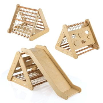 Northix Trikotno plezalo 4 v 1 z rampo za malčke, naravna barva