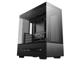 DEEPCOOL Računalniško ohišje CH690 DIGITAL, ATX, Midi-Tower, LCD, kaljeno steklo, črno