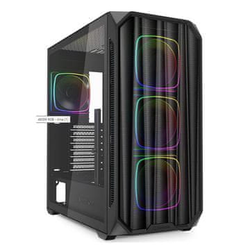 Sharkoon AK5M RGB midiATX okno črno ohišje