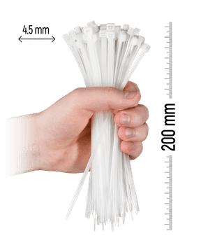 Zollex Najlonska vezica 4,5 X 200 (BELA) 100 kos