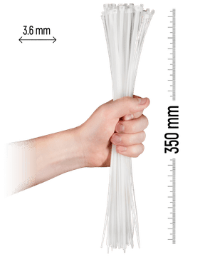 Zollex Najlonska vezica 3,6 X 350 (BELA) 100 kos