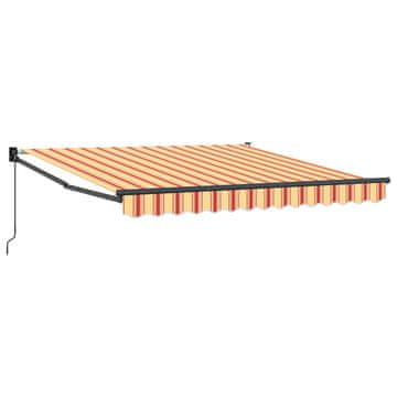 Vidaxl Vlečna tenda Rumena in oranžna 300 x 250 cm