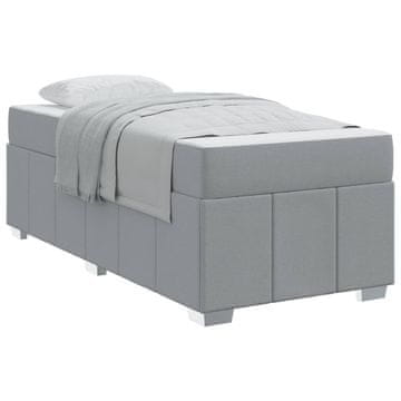 Vidaxl Konstrukcija postelje Svetlo siva 120 x 190 cm blago