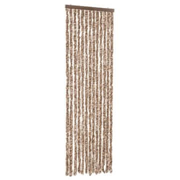 Vidaxl Zavesa proti mrčesu temno rjava 56x200 cm šenilja