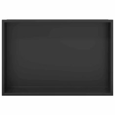 Vidaxl Tuš niša Črna 45 x 30 x 9,5 cm Nerjaveče jeklo