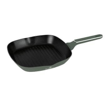 Ponev za peko na žaru s titanovo površino 28 cm mat zelena BH-8161