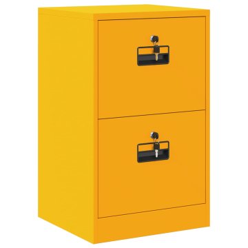 Vidaxl Kabinet za datoteke Gorčična rumena 45,5 x 42 x 74,5 cm