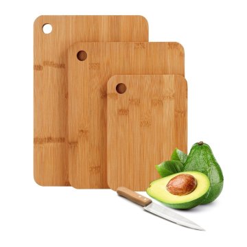 Northix Komplet 3 bambusovih desk za rezanje z večnamensko uporabo