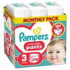 Pampers Active Baby Pants hlačne plenice, velikost 3, 6-11 kg, 210/1
