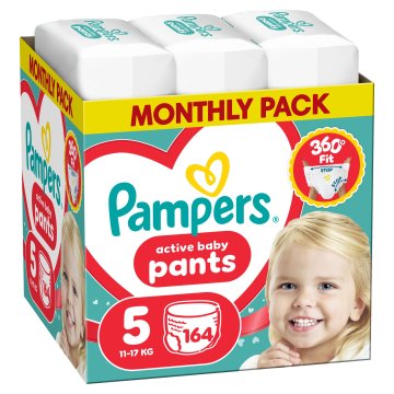 Pampers Active Baby Pants hlačne plenice, velikost 5, 11-17 kg, 164/1