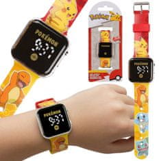 Pokemon Rumena digitalna ura, LED-ura za zapestje za fante, z datumom in uro