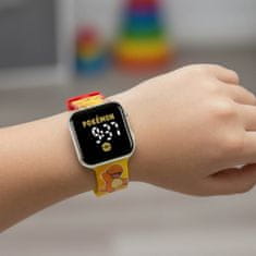 Pokemon Rumena digitalna ura, LED-ura za zapestje za fante, z datumom in uro