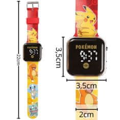 Pokemon Rumena digitalna ura, LED-ura za zapestje za fante, z datumom in uro