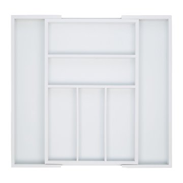 Northix Posoda za jedilni pribor iz belega bambusa z 7 predelki