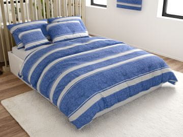 Ljubki dom Posteljnina iz Renforcé bombaža BLUE LINE modra Dimenzije posteljnine: 70 x 90 cm | 140 x 200 cm