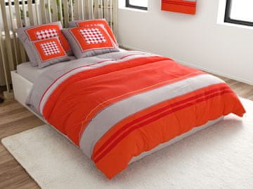 Ljubki dom Posteljnina iz renforcé bombaža TABITA rdeča Dimenzije posteljnine: 2 kom 80 x 80 cm | 200 x 200 cm