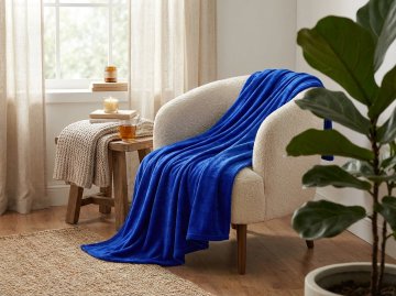 Ljubki dom Mikroflis odeja SOFT, kraljevsko modra Dimenzije: 200 x 220 cm