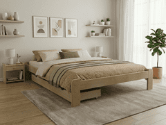 Ljubki dom Postelja ADA 120 x 200 cm bor Posteljno dno: Letveno posteljno dno, Vzmetnica: Vzmetnica Deluxe 10 cm