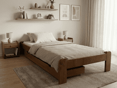 Ljubki dom Postelja ADA 90 x 200 cm hrast Posteljno dno: Lamelno posteljno dno, Vzmetnica: Vzmetnica Somnia 17 cm