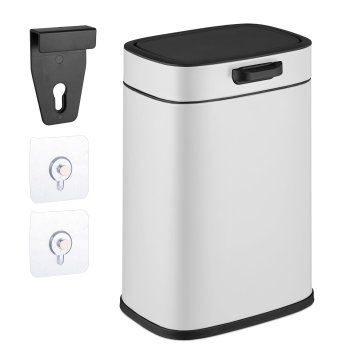 Northio Viseči kuhinjski koš za smeti, prostornina 5L, PUSH pokrov, držalo za omarico