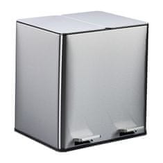 Northio Kuhinjski smetnjak z dvojnim 15-litrskim sistemom filtra za vonjave, nožni pedal, mehko zapiranje