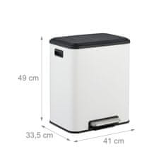 Northio Kuhinjski koš 15L z dvojnim predelkom in ločevalnikom odpadkov