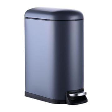 Northio 10-litrski kovinski koš za smeti s pedalom, mehko zapiranje, odstranljivo vedro