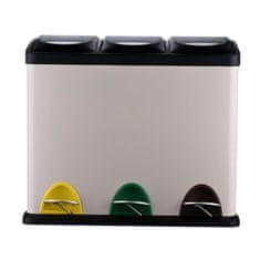 Northio Koš za kuhinjske odpadke 3 x 8L s pedalom za prostoročno ločevanje