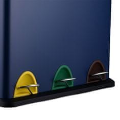 Northio Koš za kuhinjske odpadke 3 x 8L s pedalom za prostoročno ločevanje