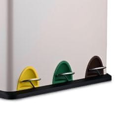 Northio Koš za kuhinjske odpadke 3 x 8L s pedalom za prostoročno ločevanje