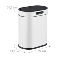 Northio Viseči koš za odpadke 5L z dvižnim pokrovom za kuhinjo in kopalnico