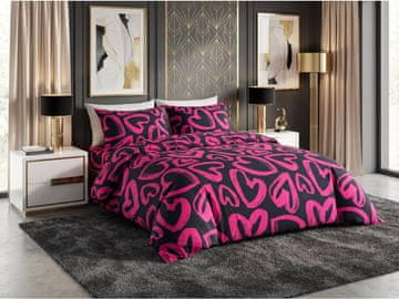Ljubki dom Posteljnina iz mikrovlaken AMORYS, roza. Velikost posteljnine: 2 kosa 70 x 80 cm | 160 x 200 cm