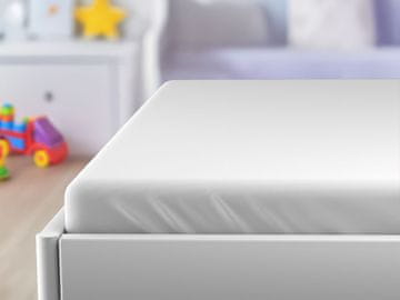 Ljubki dom Jersey rjuha za otroško posteljico bela 60 x 120 cm