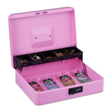 Northix Blagajniški predal s 3-mestno kombinacijo, 5 predelkov za kovance