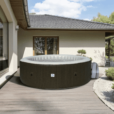 avenli Vrtni spa, napihljiva masažna kad NICE za 6 oseb 204x70 srebrne barve