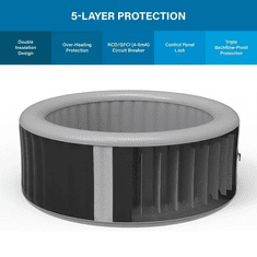 avenli Vrtni spa, napihljiva masažna kad NICE za 6 oseb 204x70 srebrne barve