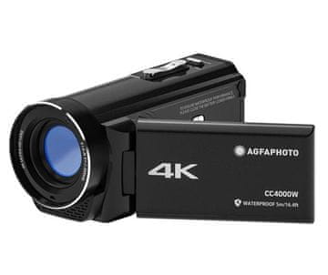 Agfa Realimovie CC4000W črna kamera 4K, 18-kratni zoom, vodotesna do 5 m
