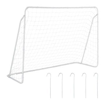 Northix Nogometni gol iz belega jekla 120 x 180 cm za zunanjo uporabo