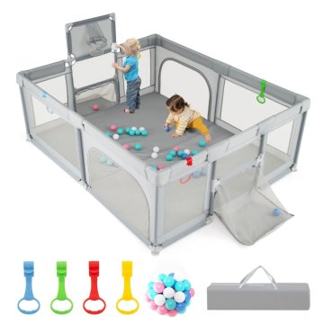 Northix Otroška igralnica s košarkarskim košem in nogometnim golom 188 x 157 cm