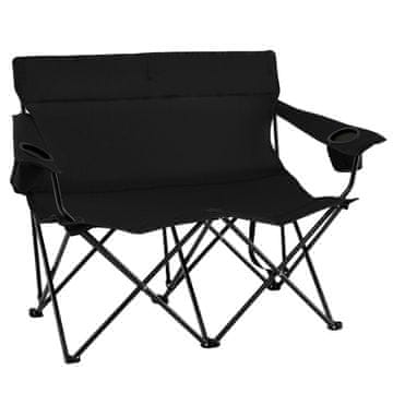 Northix Zložljiv stol za kampiranje za 2 osebi z držali za skodelice in torbo za prenašanje 300 kg nosilnost