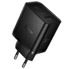 Hoco Polnilec adapter N75 GaN PD 65W 1x USB A in 2x Type C za Samsung, Apple - črn