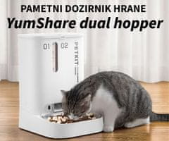 PetKit Yumshare Dual Hopper pametni dozirnik hrane, za pse / mačke, 5L