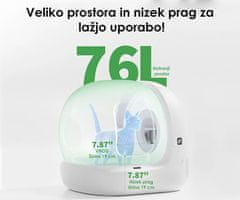 PetKit Pura Max 2 pametno mačje stranišče, 76L