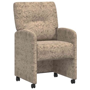 Vidaxl Jedilni stoli s kolesi 2 pcs Svetlo siva 57 x 67 x 95 cm