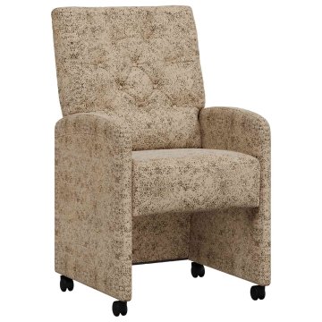 Vidaxl Jedilni stoli s kolesi 2 pcs Svetlo siva 58 x 67 x 97 cm