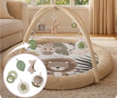 MoMi Luani otroška igralna podloga, 93x93x55cm, večbarvna