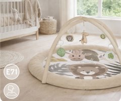 MoMi Luani otroška igralna podloga, 93x93x55cm, večbarvna