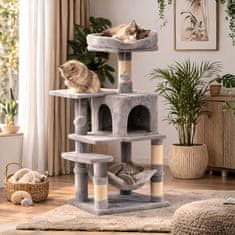 Aga Praskalnik za mačke 36x46x110 cm Siv