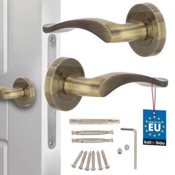 shumee Kljuka za notranja vrata s kratko deljeno ploščo, patina