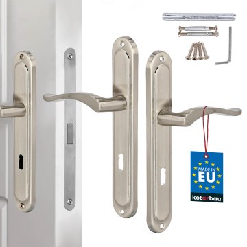 shumee Kljuka za vrata, dolga ploščica za ključe, klasična satenirana, 72 mm